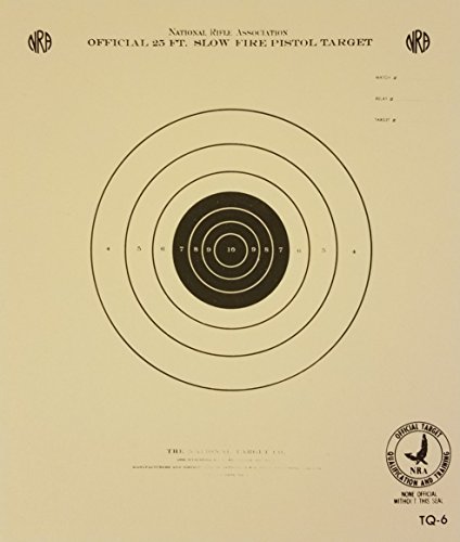 Product Cover Official NRA Target, TQ-6, 25 Ft. Slow Fire Pistol Target, Pack of 100