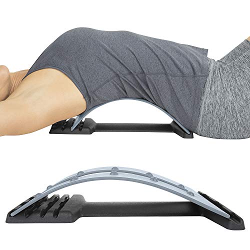 Product Cover Vive Back Stretcher - 4 Posture Corrector Positions for Upper and Lower Lumbar Pain Relief, Herniated Disc, Spinal Stenosis - Orthopedic Low Spine Straightener Extension for Scoliosis - Men, Women
