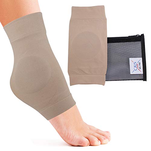 Product Cover CRS Cross Ankle Malleolar Gel Sleeves - Padded Skate Sock with Ankle Bone Pads for Figure Skating, Hockey, Inline, Roller, Ski, Hiking or Riding Boots. Ankle Protector & Cushion (X-Large)