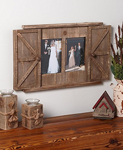 Product Cover The Lakeside Collection Rustic Barn Door Photo Frame - Distressed Natural Wood Look