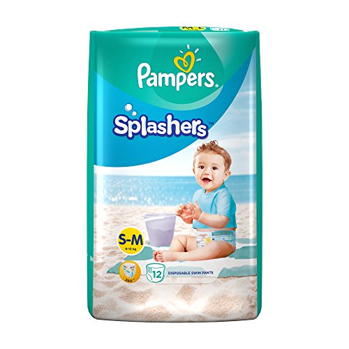 Product Cover Pampers Splashers Disposable Swim Pants Diapers, Medium, (Pack of 12)