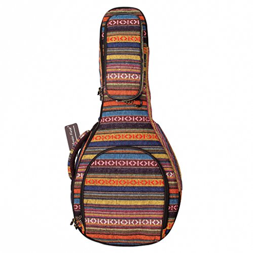 Product Cover MUSIC FIRST Original Design 15mm Thick Padded Cotton Country Style A & F Style (Standard) Mandolin Gig Bag (Soft Case) Soft Mandolin Case Fits for Most of A Mandolin