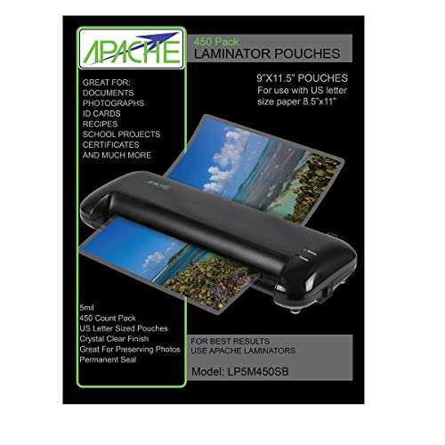 Product Cover Apache Laminating Pouches, 5 mil (5mil, Letter, 450 Pack)