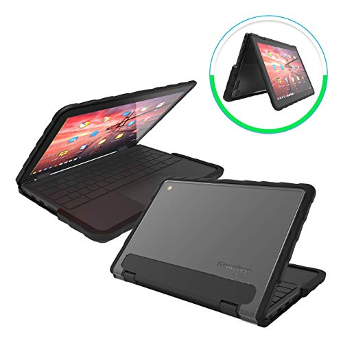 Product Cover Gumdrop DropTech Case Designed for Lenovo 300e Gen 1 Chromebook Laptop for K-12 Students, Teachers, Kids - Black, Rugged, Shock Absorbing, Extreme Drop Protection