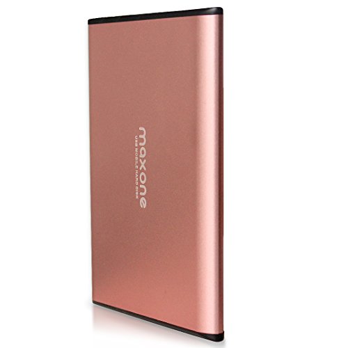 Product Cover 1TB External Hard Drive Portable - Maxone 2.5'' Ultra Slim HDD Storage USB 3.0 for PC, Mac, Laptop, PS4, Xbox one - Rose Pink