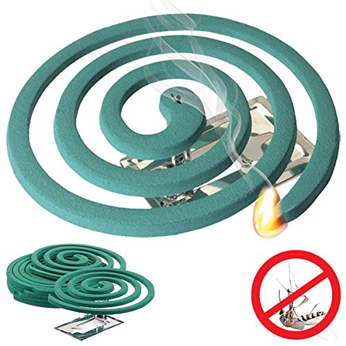Product Cover W4W Mosquito Repellent Coils - Outdoor Use Reaches Up to 10 feet - Each Coil Burns for 5-7 Hours (Five Pack Contains 20 coils & 10 Coil Stands)