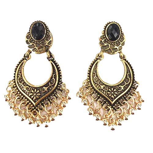 Product Cover Women's Earrings Studs,Lavany Indian Bollywood Style Gold Plated Wedding Wear Traditional Polki Earrings Jewelry for Women (Gold)