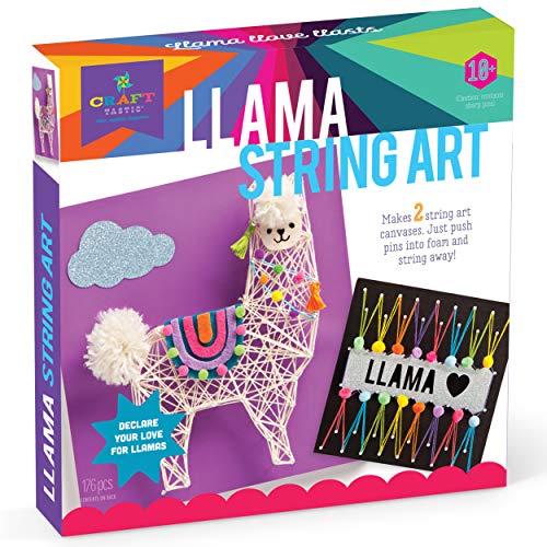 Product Cover Craft-tastic - String Art Kit - Craft Kit Makes 2 Large String Art Canvases - Llama Edition