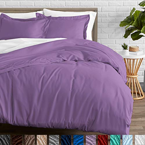 Product Cover Bare Home Duvet Cover and Sham Set - Twin/Twin Extra Long - Premium 1800 Ultra-Soft Brushed Microfiber - Hypoallergenic, Easy Care, Wrinkle Resistant (Twin/Twin XL, Lavender)