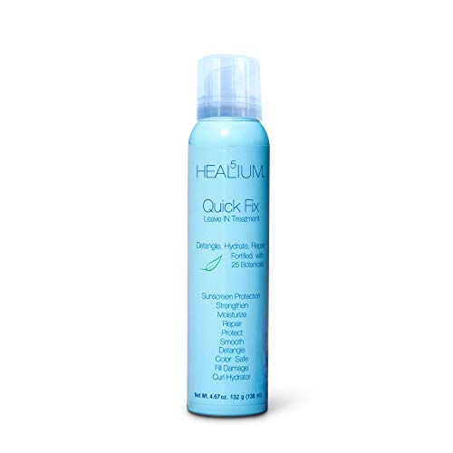 Product Cover Quick Fix Leave In Conditioner Lightweight Weightless Detangling, Smoothing, Hydrating, Conditioning, Moisture Lock Rescue Repair Blowout Spray Sunscreen Lotion, 4.67 oz, by Healium Hair