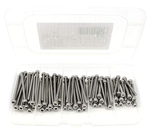 Product Cover iExcell 100 Pcs M3 x 30mm/35mm/40mm/45mm/50mm Stainless Steel 304 Hex Socket Head Cap Screws, Fully Threaded