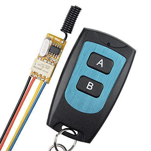 Product Cover 12V Remote Control Relay Secure RF Wireless Remote Switch, 433Mhz Remote Control RF Transmitter with Receiver Wireless Switch for Micro Door Access Control System DC3.7V 4.5V 5V 7.4V 9V 12V