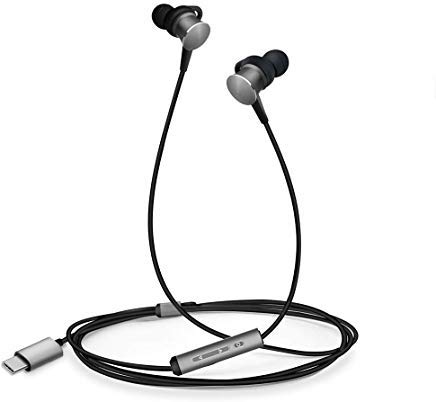 Product Cover Type C Headphones Ecoker Hi-Fi Digital Stereo Earbuds Sweatproof In-Ear Noise Cancelling Sports Earphones with Mic for Pixel 2/XL, HUAWEI Mate 10/P20/Pro, Moto Z, HTC U11/12, Essential PH-1, LG - Grey