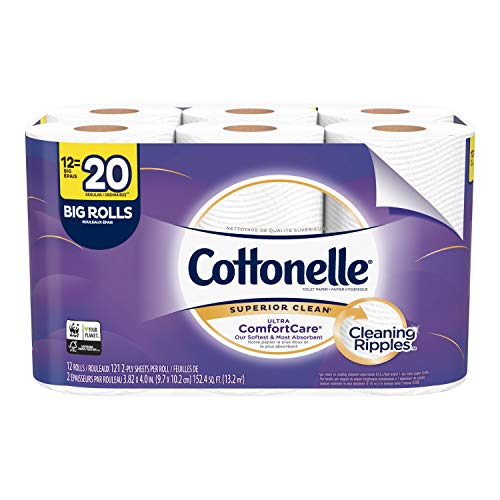 Product Cover Cottonelle Ultra ComfortCare Toilet Paper, Soft Bath Tissue, 12 Big Rolls