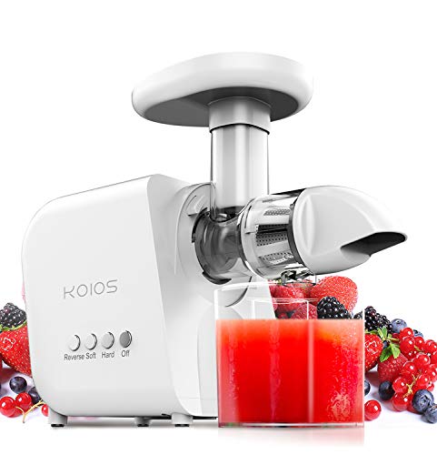Product Cover KOIOS Juicer, Masticating Juicer Machine, Slow Juice Extractor with Reverse Function, Cold Press Juicer Machine with Quiet Motor, 2019 Juicer, Easy to Clean with Brush
