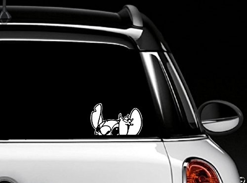 Product Cover A&B Traders Disney Character from Lilo & Stitch Cute Funny Vinyl Decal Sticker for Car, Truck/Van, SUV-Auto Sticker White 5.5 inches.