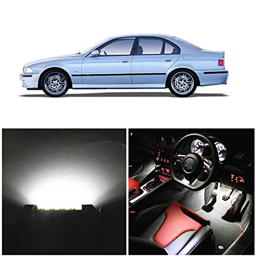 Product Cover WLJH 18x LED Interior Lights Super Bright White 2835SMD Canbus Error Free Replacement Light Bulbs Package Set Kit for 1996-2003 BMW 5-Series E39 Sedan 525i M54 M5 S62
