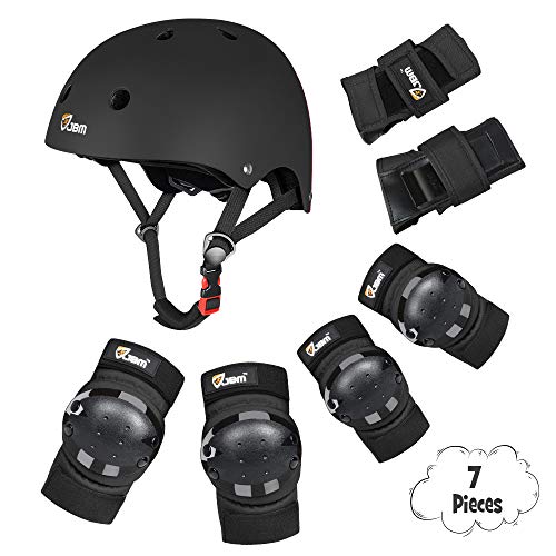 Product Cover JBM Child & Adults Rider Series Protection Gear Set for Multi Sports Scooter, Skateboarding, Biking, Roller Skating, Protection for Beginner to Advanced, Helmet, Knee and Elbow Pads with Wrist Guards