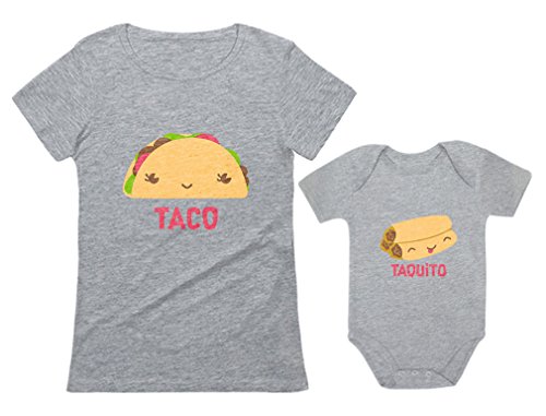 Product Cover Taco & Taquito Baby Bodysuit & Women's T-Shirt Set Mommy & Me Matching Outfit