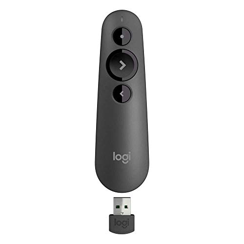 Product Cover Logitech R500 Laser Presentation Remote Clicker with Dual Connectivity Bluetooth or USB for Powerpoint, Keynote, Google Slides, Wireless Presenter