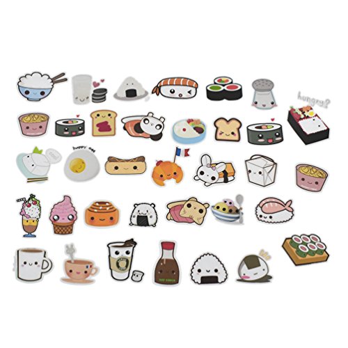 Product Cover Cute Food Stickers Cartoon Cake Tea Diary Scrapbooking Labels Decorative Tags