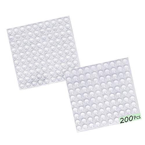 Product Cover Clear Rubber Feet Adhesive Bumper Pads -200 Pcs for Cabinet Doors,Drawers,Glass Tops,Picture Frames,Cutting Boards Self Stick Bumpers Sound Dampening -MOZOALND
