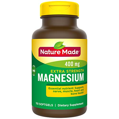 Product Cover Nature Made Extra Strength Magnesium Oxide 400 mg Softgels, 110 Count for Nutrition Support (Packaging May Vary)