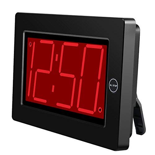 Product Cover KWANWA Digital LED Wall Clock with 3'' Large Display Battery Operated/Powered Only - Black