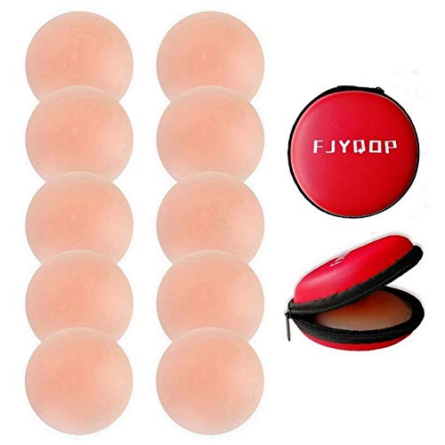 Product Cover Silicone Nipple Covers - 5Pairs,Women's Reusable Nippleless Pasties Breast Round Invisible