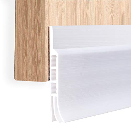 Product Cover MAGZO Door Weather Stripping White, 2 Inch Width X 39 Inch Length Upgraded Under Door Draft Stopper Sound Blocker Insulator Door Sweep Weather Stripping(White)