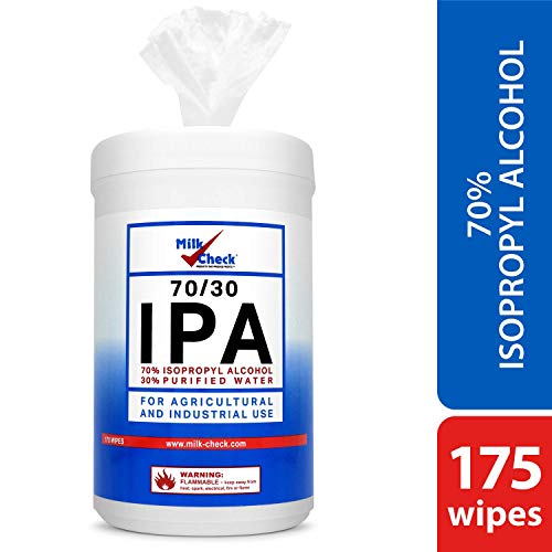 Product Cover 70% Isopropyl Alcohol Wipes (70/30 IPA Wipes) 1 Canister of 175 Pre-Saturated Wipes
