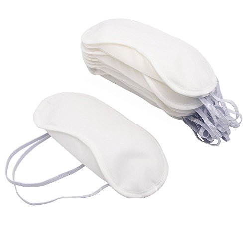Product Cover Chun White Eye Mask Shade Cover Lunch Break Traveling Sleeping Masks Eye Cover with Nose Pad 10 Pack