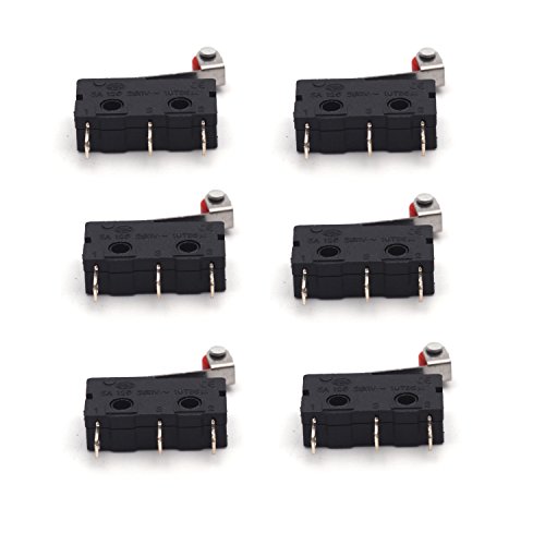 Product Cover Antrader SS-5GL2 SPDT Long Hinge Roller 1NO 1NC Momentary Micro Limit Mini Switch 3 Pins Pack of 6