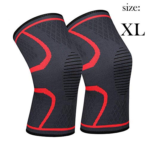 Product Cover 711TEK Compression Knee Sleeves - Best Knee Brace FDA Approved for Men & Women - Knee Support for Running and All Sports,Faster Injury Recovery (XLarge-2p)