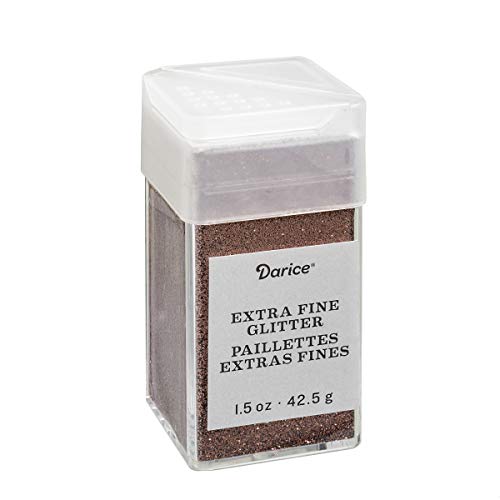 Product Cover Chestnut Brown Extra Fine Glitter 1.5 Ounces Canister w/Pour or Shake Lid