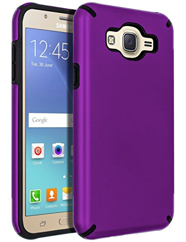 Product Cover SENON Galaxy J7 (2015) Case,Galaxy J7 Case, Slim-fit Shockproof Anti-Scratch Anti-Fingerprint Protective Case Cover for Samsung Galaxy J7 Neo J700,Purple