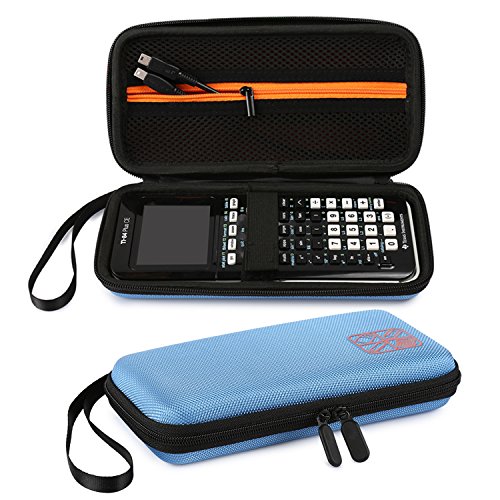 Product Cover Faylapa Carrying Case Storage for Graphing Calculator Texas Instruments TI-83 Plus TI-84 Plus CE EVA Case Travel Bag Protective Pouch (Blue)