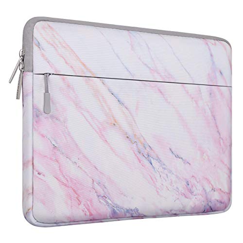 Product Cover MOSISO Laptop Sleeve Compatible with 11.6-12.3 inch Acer Chromebook R11/HP Stream/Samsung/Lenovo C330/ASUS C202/MacBook Air 11/ Surface Pro X/7/6/5/4/3, Marble Pattern Carrying Case Bag Cover, Pink