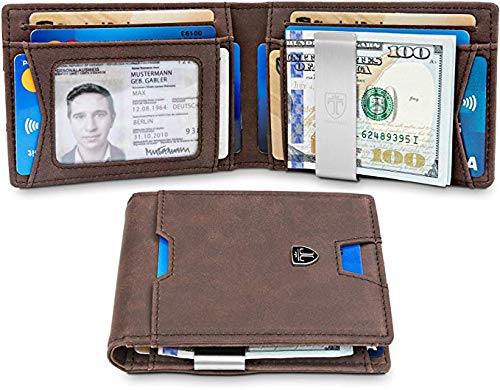 Product Cover TRAVANDO Slim Wallet with Money Clip AUSTIN RFID Blocking Card Mini Bifold Men