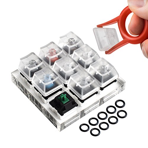 Product Cover Griarrac Cherry MX Switch Tester Mechanical Keyboards 9-Key Switch Testing Tool, with Keycap Puller and O Rings