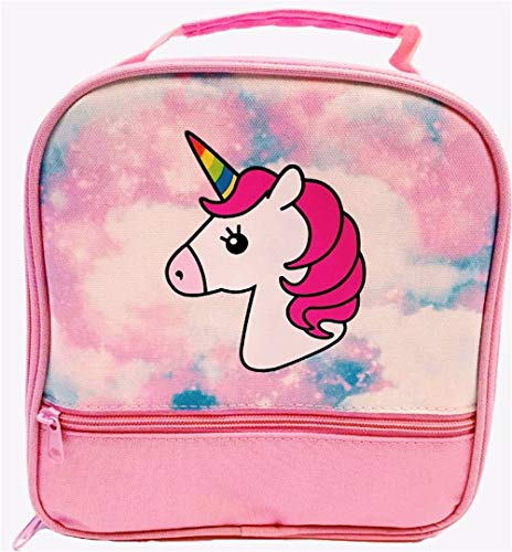 Product Cover Unicorn Lunch-Box for Girls. Pink Lunch Bag with Rainbow Horn. Large School Lunch-Boxes, Gifts for Little Girl Kids & Toddlers. Cute Tote. Insulated. BPA Free.
