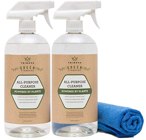 Product Cover Natural All Purpose Cleaner Organic - Multi Surface Cleaning Spray for Safe Kitchen, Bathroom, Toy, Stain Removal, Counter, Wall. Non Toxic for Kids and Pets. 32oz 2-Pack 64 oz