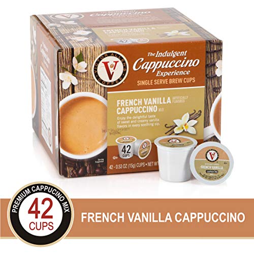 Product Cover French Vanilla for K-Cup Keurig 2.0 Brewers, 42 Count, Victor Allen's Coffee Cappuccino Single Serve Coffee Pods