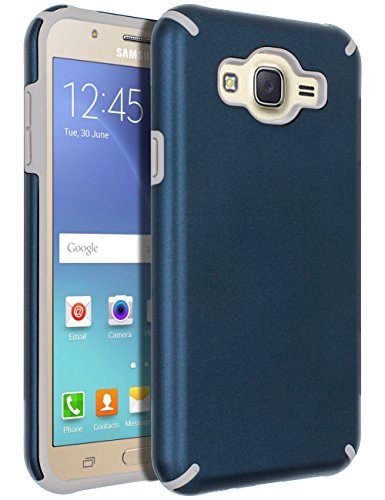 Product Cover Galaxy J7 (2015) Case,Galaxy J7 Case,SENON Slim-fit Shockproof Anti-Scratch Anti-Fingerprint Protective Case Cover For Samsung Galaxy J7 Neo J700, Blue