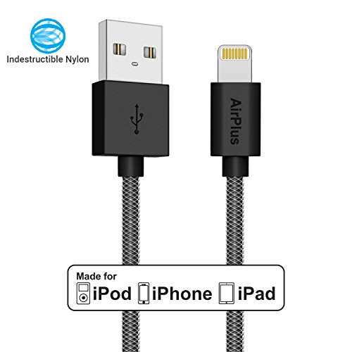 Product Cover AirPlus MFI-Gen 2 8 Pin Lightning Cable - 3.3 Feet (1 Meter) (Black)