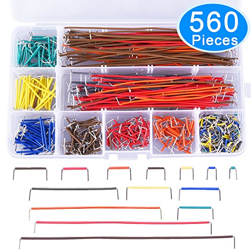Product Cover AUSTOR 560 Pieces Jumper Wire Kit 14 Lengths Assorted Preformed Breadboard Jumper Wire with Free Box