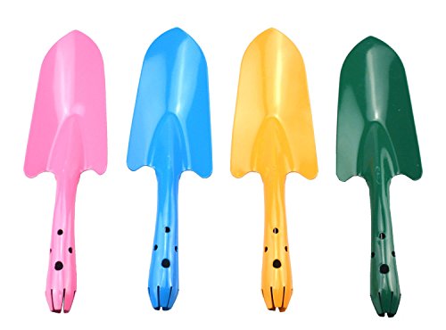 Product Cover Annymall Mini Colorful Metal Garden Hand Shovel, Flower Soil Planting Digging Transplanting Light Duty Tools for Women, Men, Seniors with Arthritis - 4 Pieces Set (Random Color)