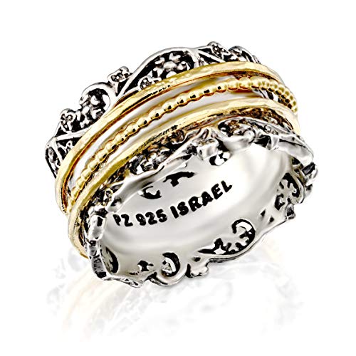 Product Cover PZ Paz Creations YG .925 Sterling Silver Ring with Gold Over Silver Spinners