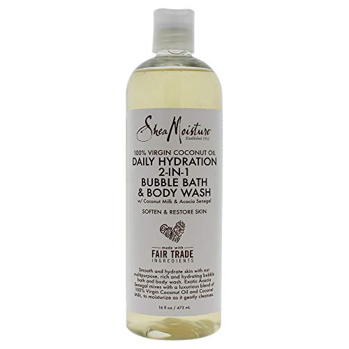 Product Cover Shea Moisture 100 Percent Virgin Coconut Oil Daily Hydration 2-in-1 Bubble Bath and Body Wash By Shea Moisture for Unisex - 16 Oz Body Wash, 16 Ounce