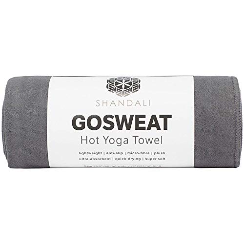 Product Cover SHANDALI GoSweat Non-Slip Hot Yoga Towel with Super-Absorbent Soft Suede Microfiber in Many Colors, for Bikram Pilates and Yoga Mats.